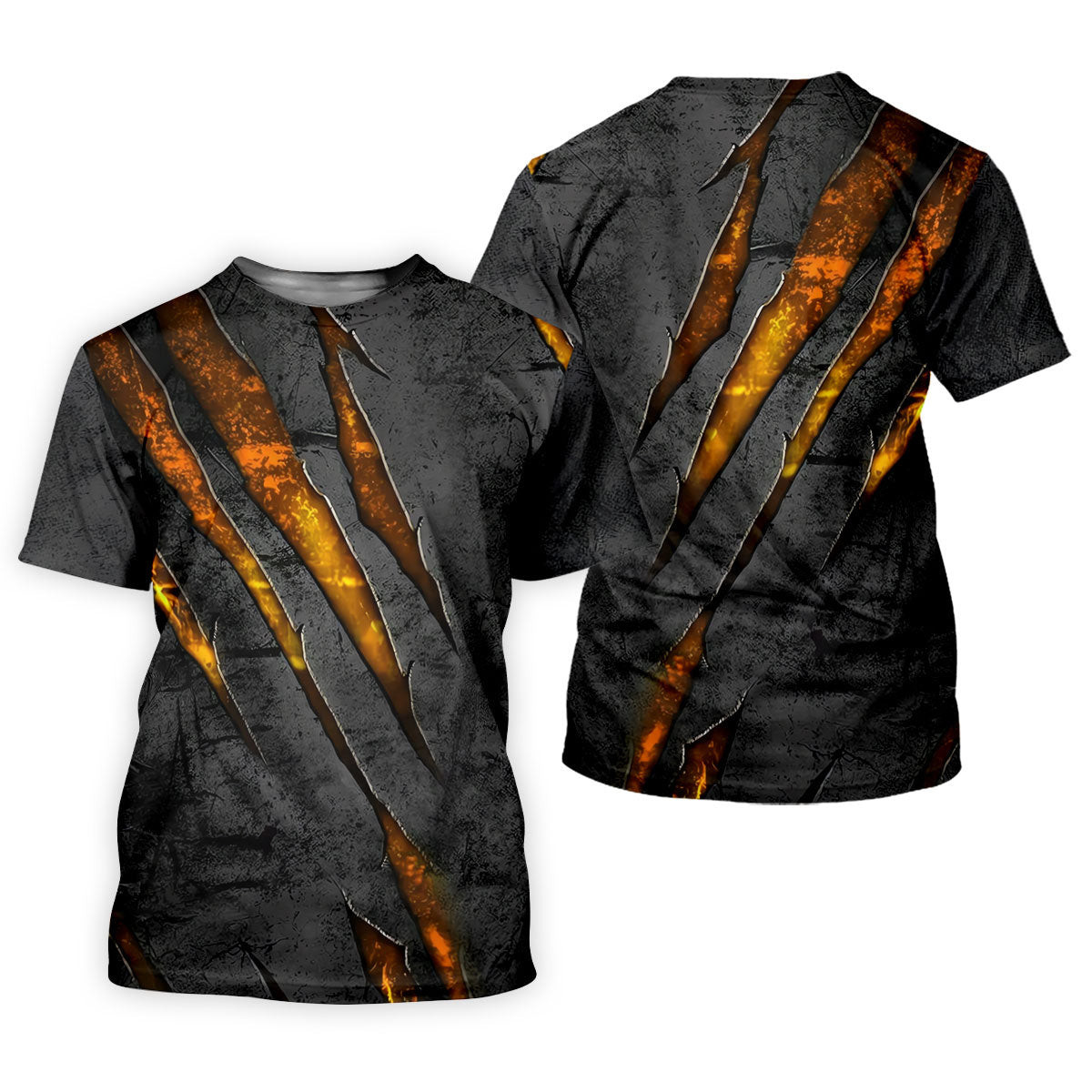 Yellow Claw Marks Hawaiian Golf Shirt, Scratch Print Men's Golf Shirt, Polo Shirts For Men SH818
