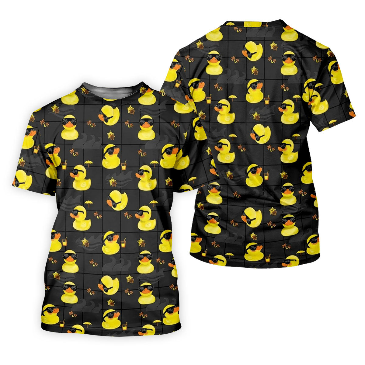 Yellow Rubber Duck Fun Women's Golf Shirts, Black Golf Shirt, Ladies Golf Shirts, Women's Polo Shirt SH818