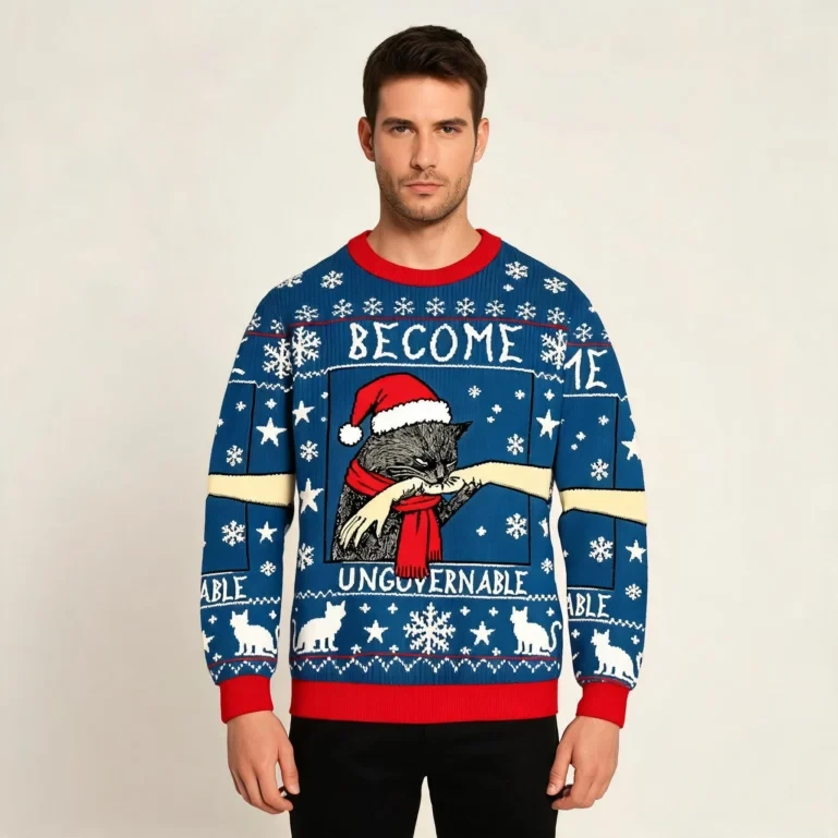 Become Ungovernable Meme Christmas Ugly Sweater Holiday Clothing UGLY926