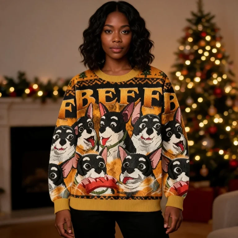 Beef Dispatch Game Christmas Ugly Sweater Xmas Apparel Dog Christmas UGLY926