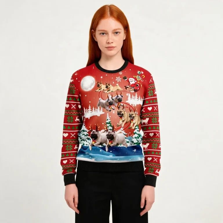 Dog Reindeer Ugly Christmas Sweater Cool Xmas Clothing Good Gift UGLY926