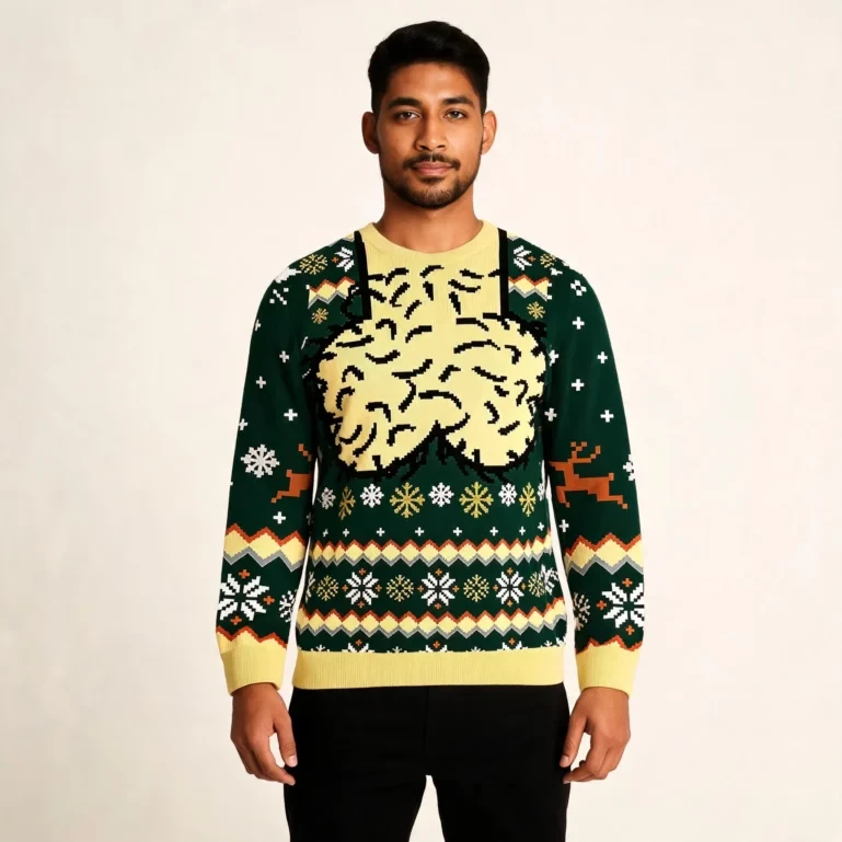 Funny And Mischievous Christmas Ugly Sweater Adult Humor Christmas UGLY926