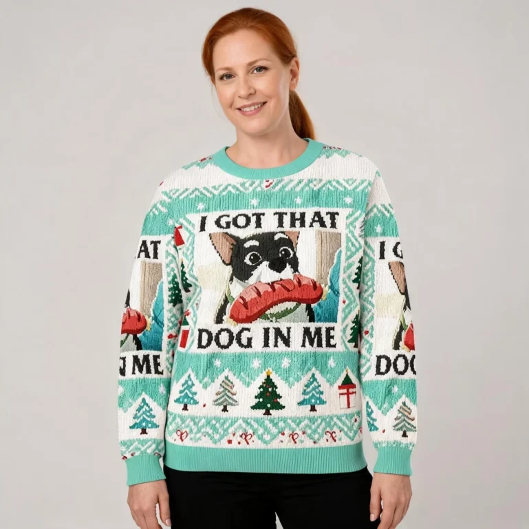I Got That Dog In Me Christmas Ugly Sweater Winter Clothing Dog Lover UGLY926