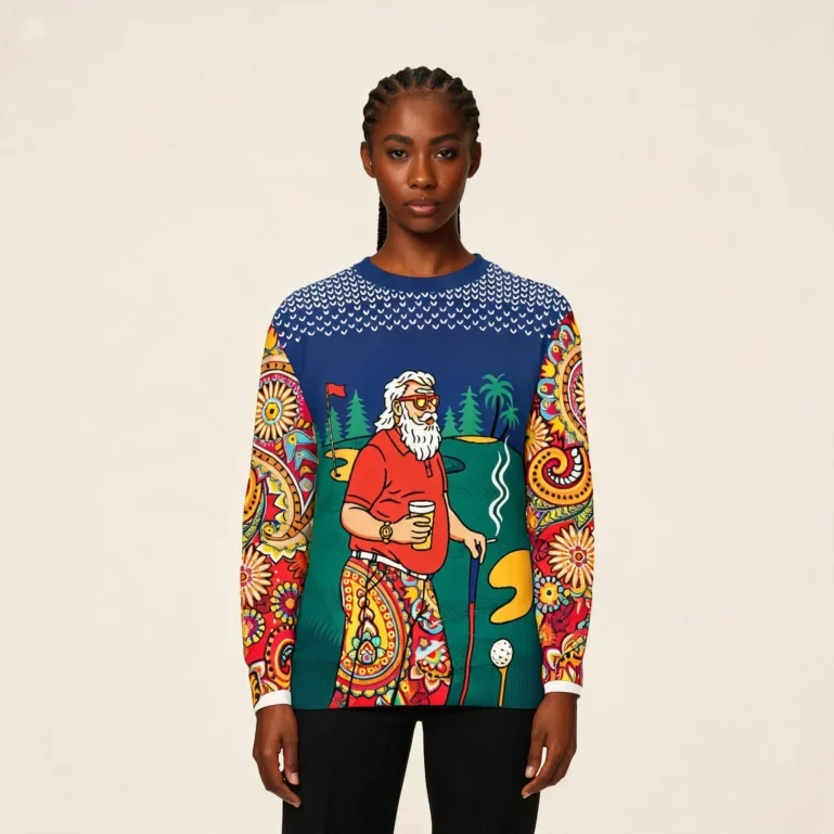 Golf Man Ugly Sweater Christmas Winter Apparel Christmas Gift ForGolf UGLY926