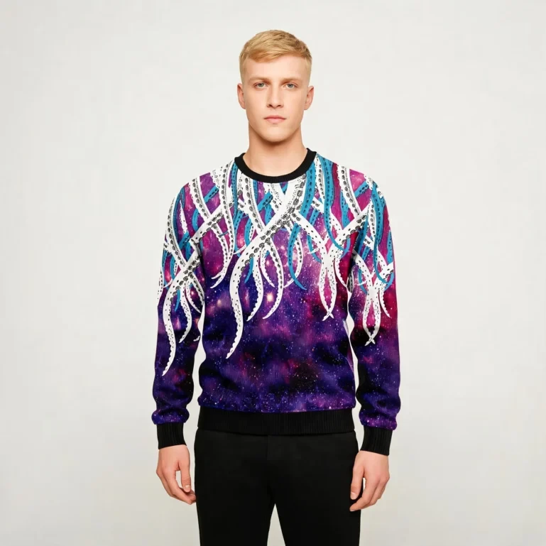Octopus Galaxy Ugly Christmas Sweater Novelty Christmas Sweater Xmas UGLY926