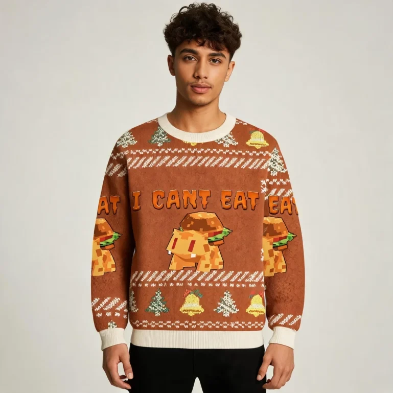 I Can't Eat Funny Christmas Ugly Sweater Christmas Apparel Xmas Gift UGLY926