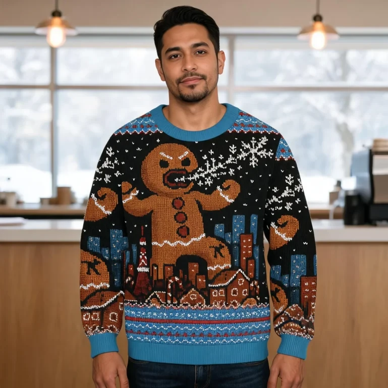 Gingerbread Monster Christmas Ugly Sweater Holiday Apparel Xmas Gift UGLY926