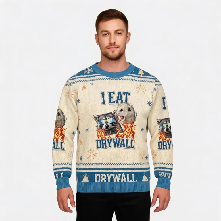 I Eat Drywall Christmas Ugly Sweater Animal Themed Christmas Gift UGLY926