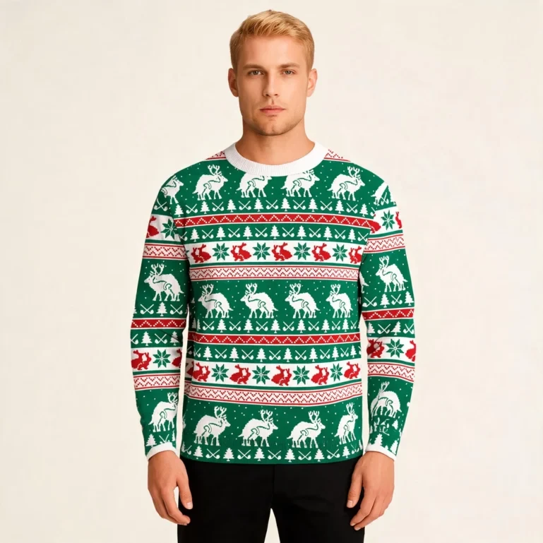 Naughty Reindeer Ugly Christmas Sweater Adult Humor Ugly Christmas UGLY926