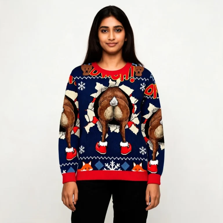 Onch Deer Christmas Ugly Sweater Christmas Outfits Xmas Gift ForDeer UGLY926