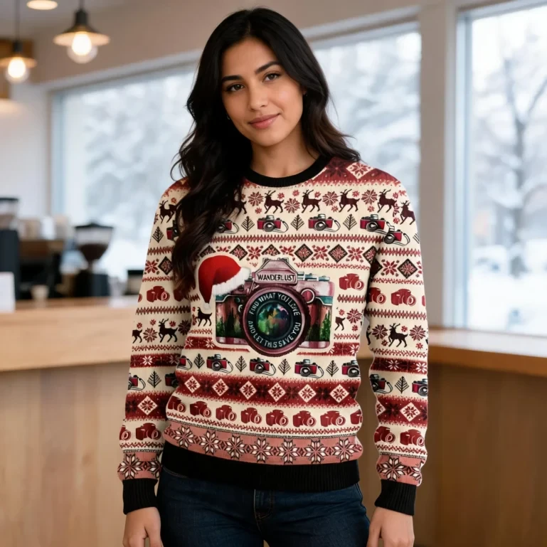 Photograph Save You Ugly Christmas Sweater UGLY926
