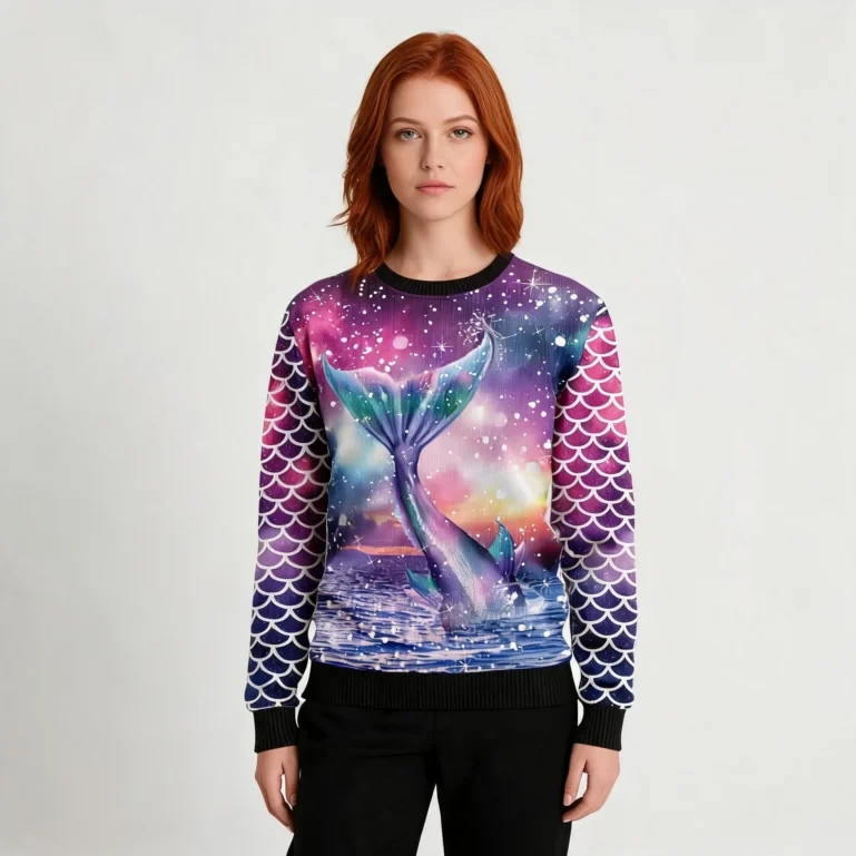 Mermaid Soul Ugly Christmas Sweater Casual Christmas Party Outfits UGLY926