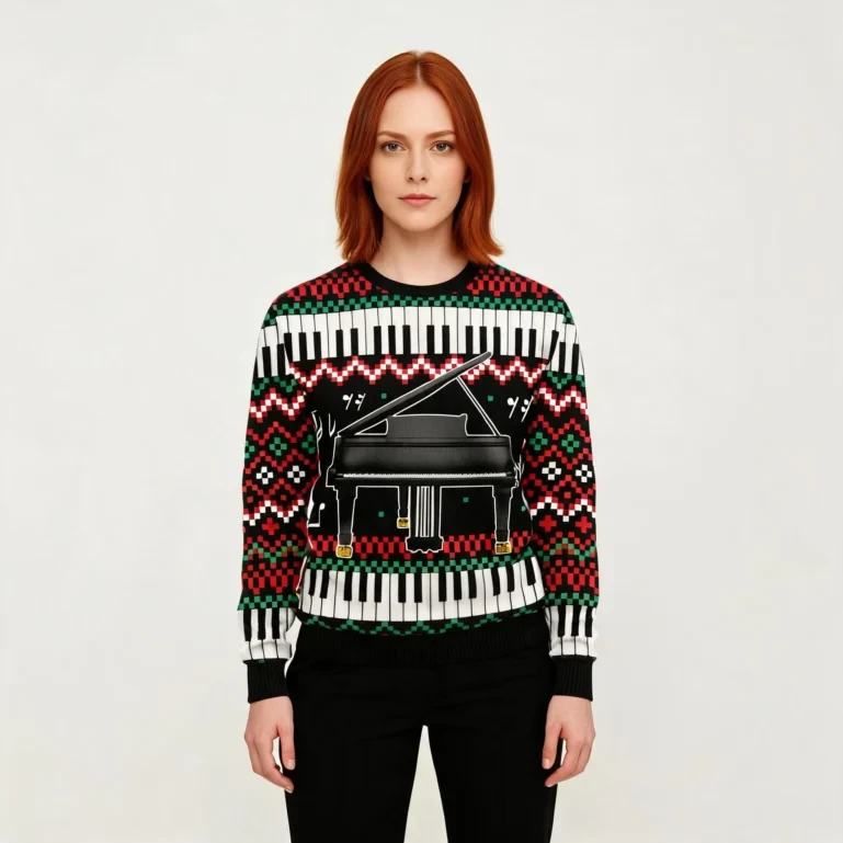 Piano Awesome Ugly Christmas Sweater Winter Clothing Christmas Gift UGLY926