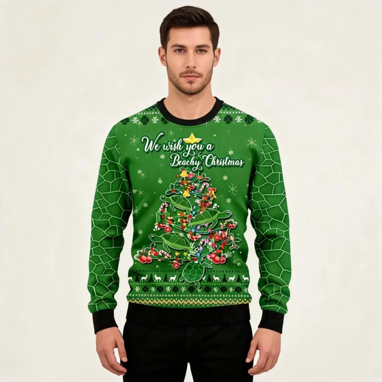 Turtle Christmas Tree Ugly Christmas Sweater Animal Themed Clothes To UGLY926