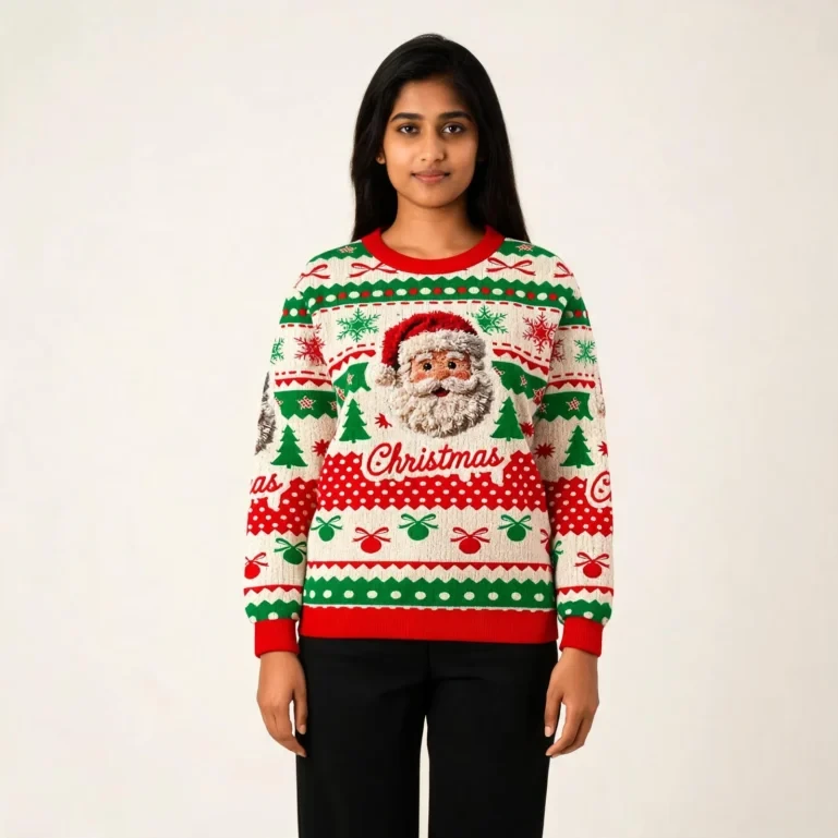 Santa Claus Merry Christmas Ugly Sweater Holiday ForSanta Claus Lover UGLY926