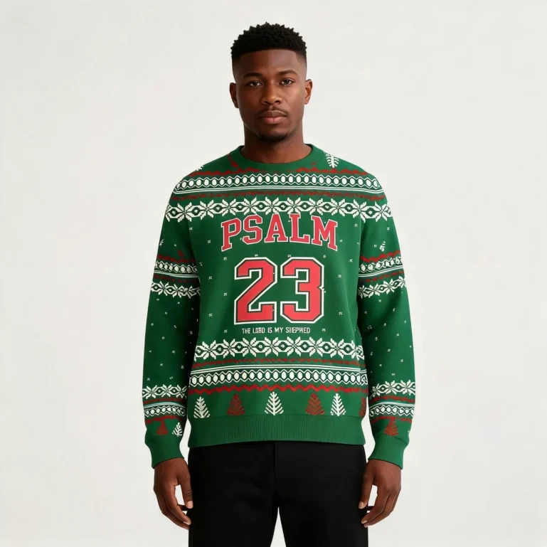 The Lord Is My Shepherd Christmas Ugly Sweater Xmas Wear Religious UGLY926
