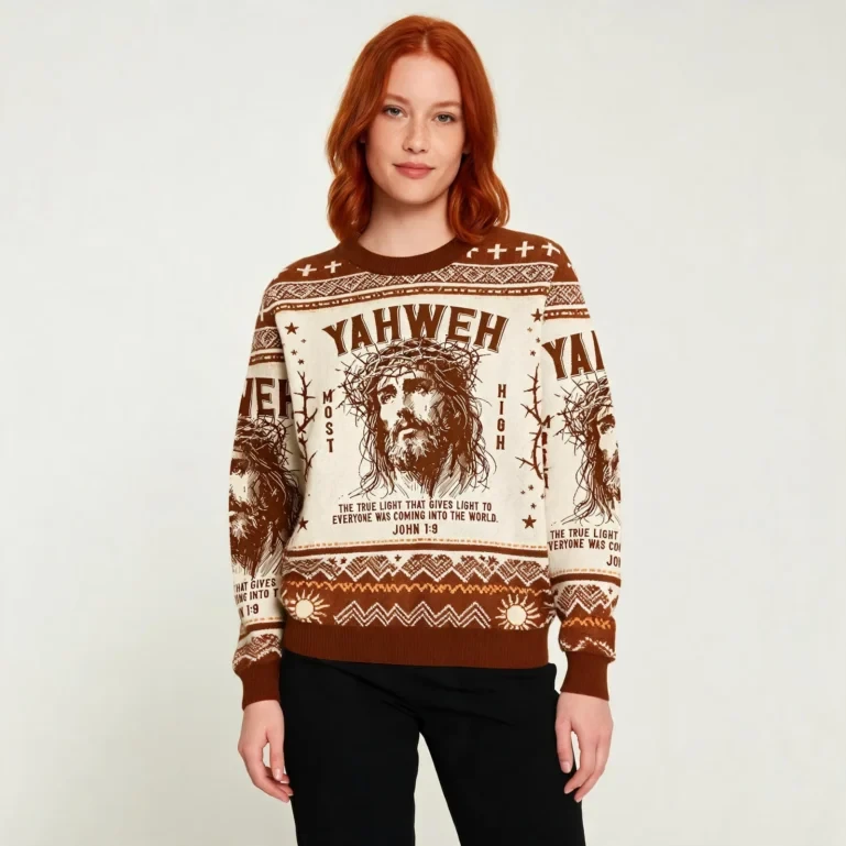 Yahweh Is King Ugly Christmas Sweater Winter Apparel Christian UGLY926