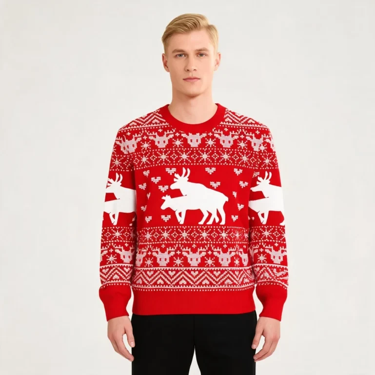 Reindeer Christmas Ugly Sweater Funny Christmas Clothing Christmas UGLY926