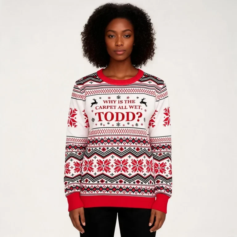 Why is the Carpet all Wet Todd Funniest Ugly Christmas Sweater Mother UGLY926