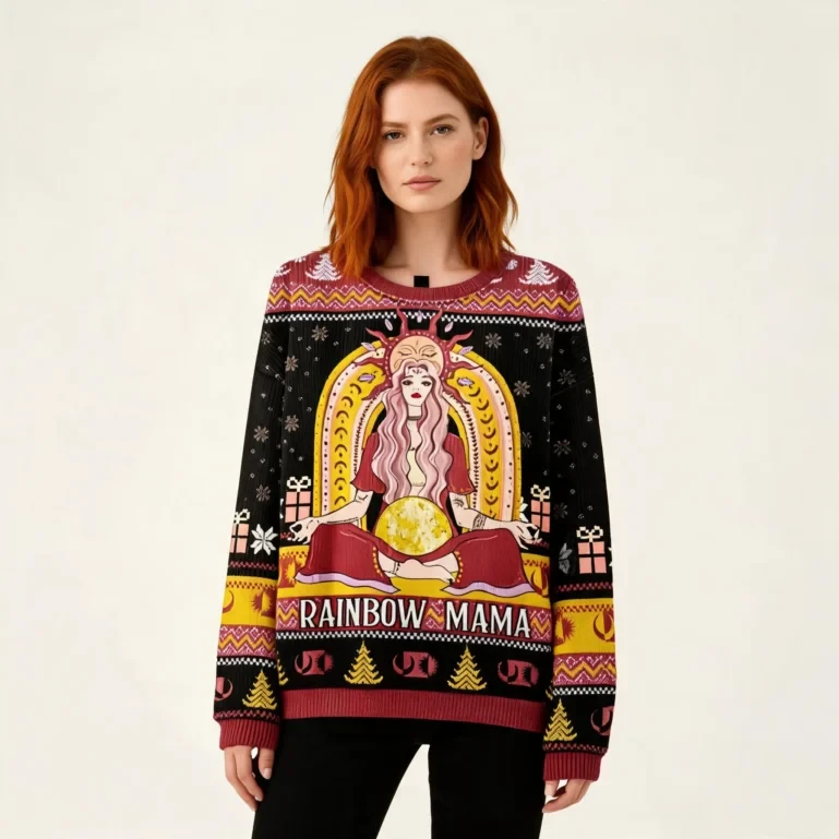 Rainbow Mama Ugly Christmas Sweatshirts Beautiful Christmas Sweaters UGLY926