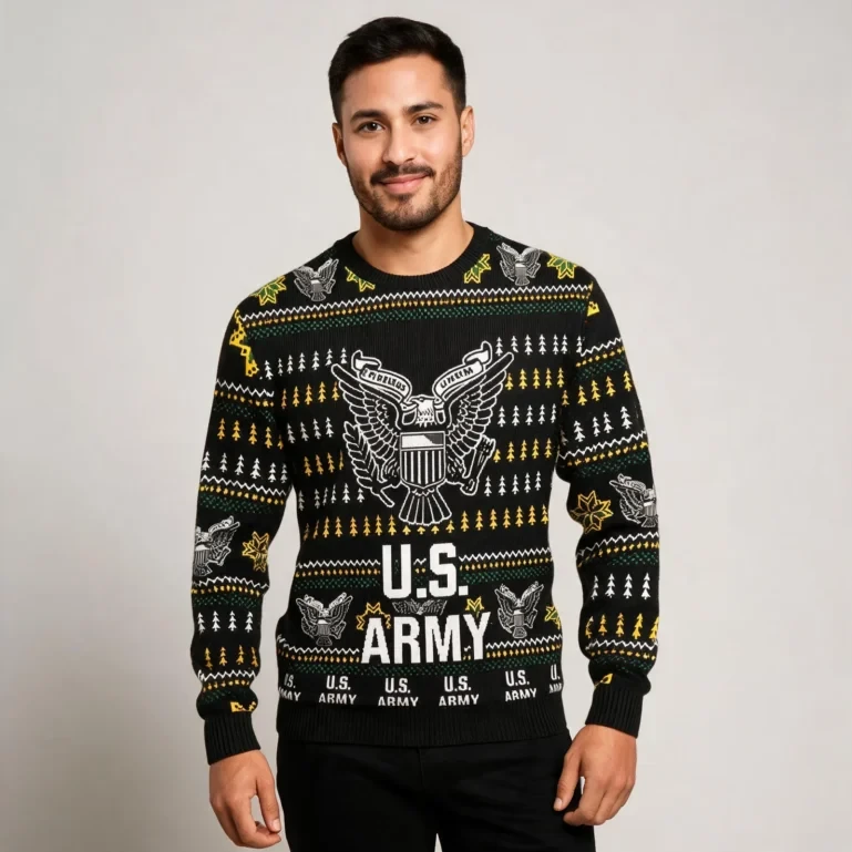 US Army Sweater Military Ugly Christmas Sweater Gift For Cousin UGLY926