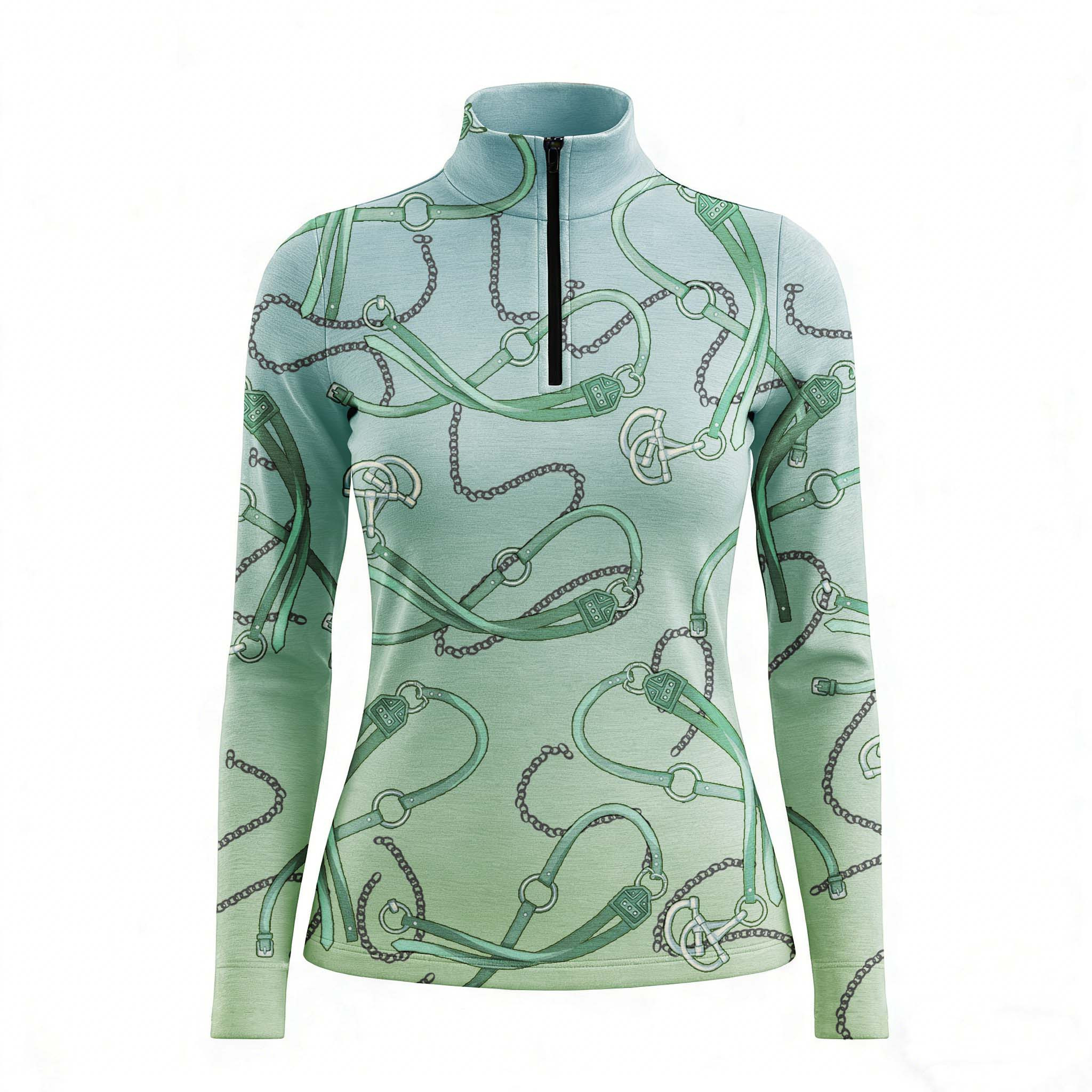 Equestrian Tack Gradient Quarter-Zip Top RIDING927