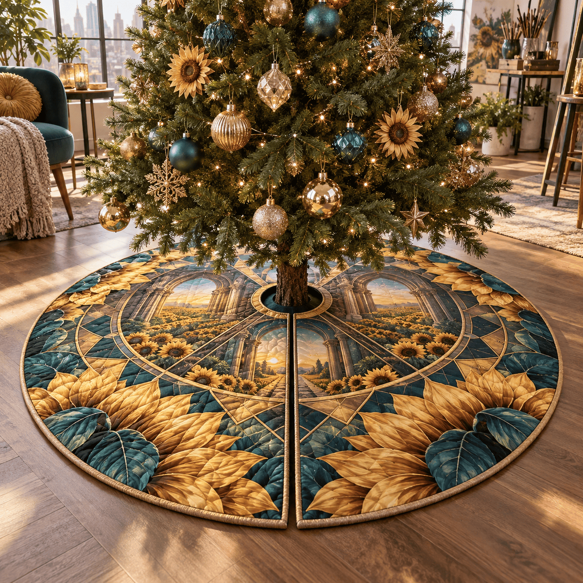 Sunflower Maker Atelier Tree Skirt TREEK101