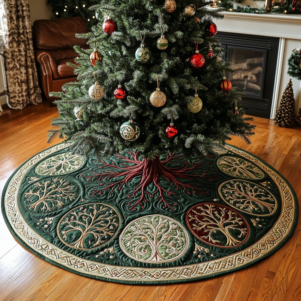 Forest Serenity Christmas Tree Skirt - Made to Order TREEK101