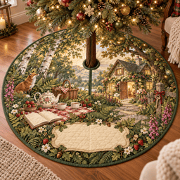 Woodland Tea Picnic Housewarming Tree Skirt TREEK101