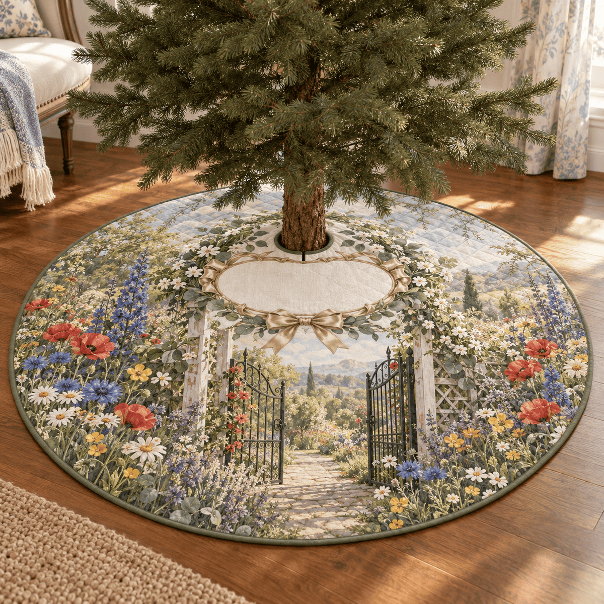 Wildflower Host Gift Tree Skirt TREEK101