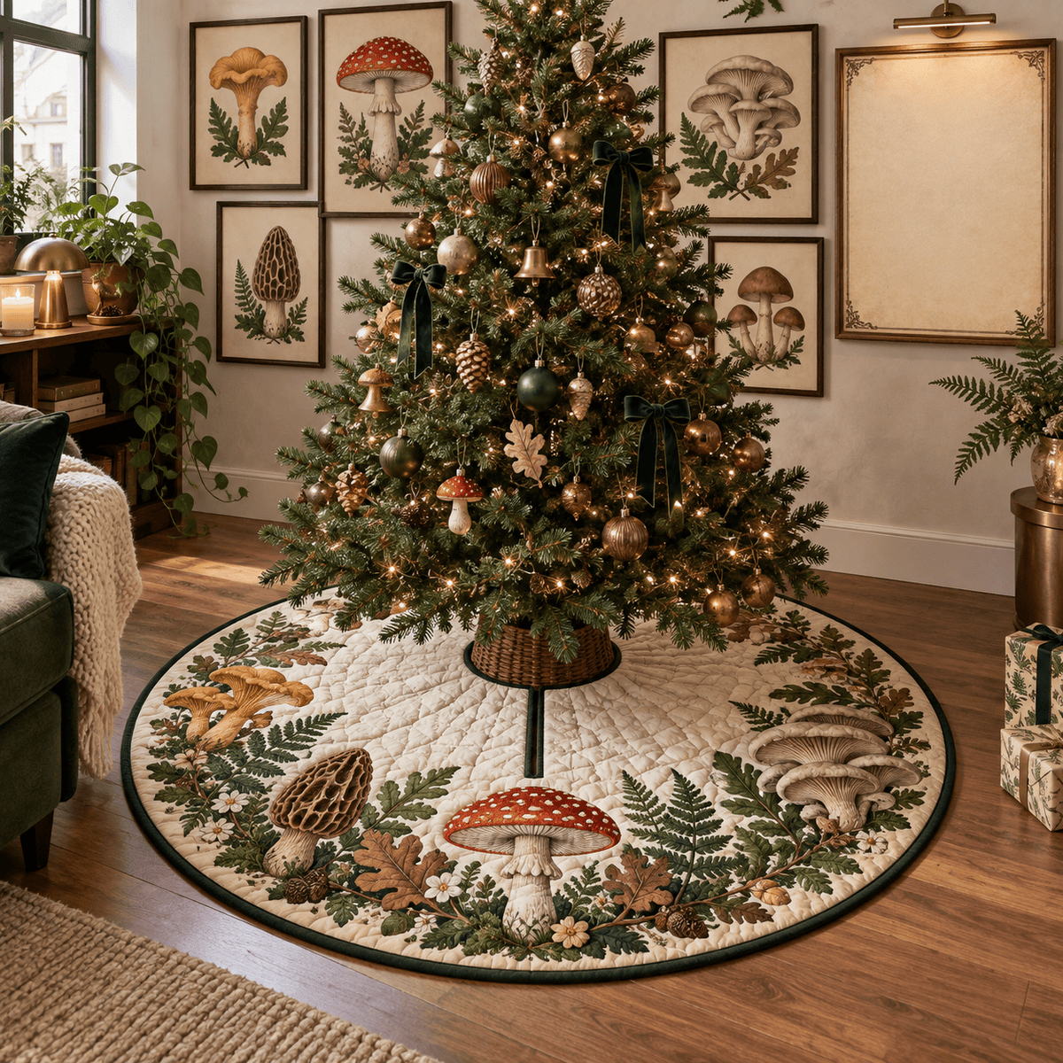 Field Journal Mushroom Gallery Tree Skirt TREEK101