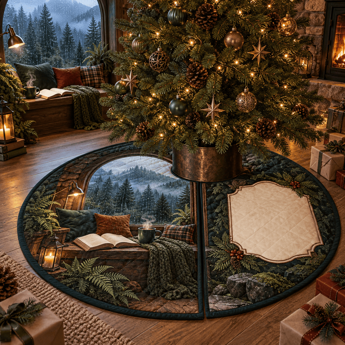 Rainy Forest Reading Nook Tree Skirt TREEK101