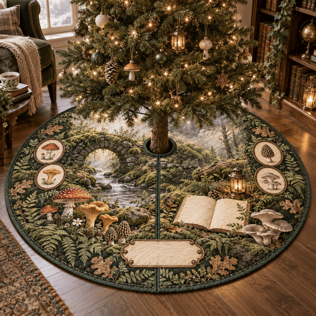 Quiet Mushroom Journal Tree Skirt TREEK101