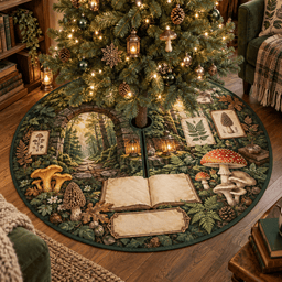 Mushroom Field Journal Tree Skirt TREEK101