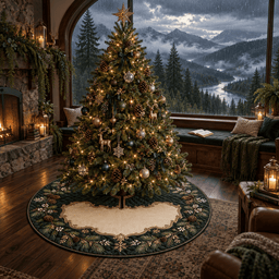 Rainy Forest Living Room Tree Skirt TREEK101