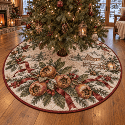 Holiday Medlar Quilted Christmas Tree Skirt TREEK101