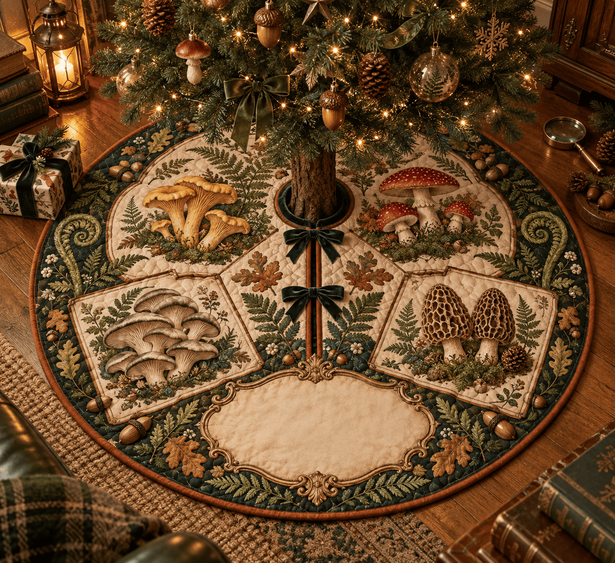 Collector Mushroom Journal Tree Skirt TREEK101