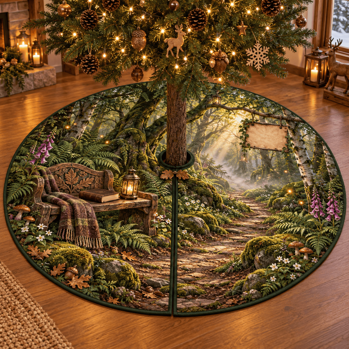 Forest Path Reading Nook Tree Skirt TREEK101