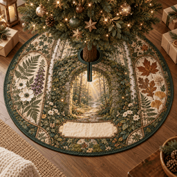 Pressed Leaves Host Gift Tree Skirt TREEK101