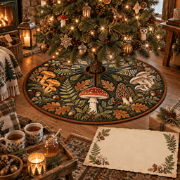 Mushroom Journal Host Gift Tree Skirt TREEK101