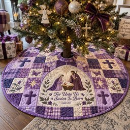 Heavenly Violet Christmas Tree Skirt - Made to Order TREEK101