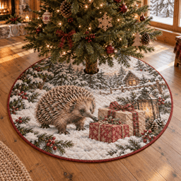 Winter Echidna Quilted Christmas Tree Skirt TREEK101
