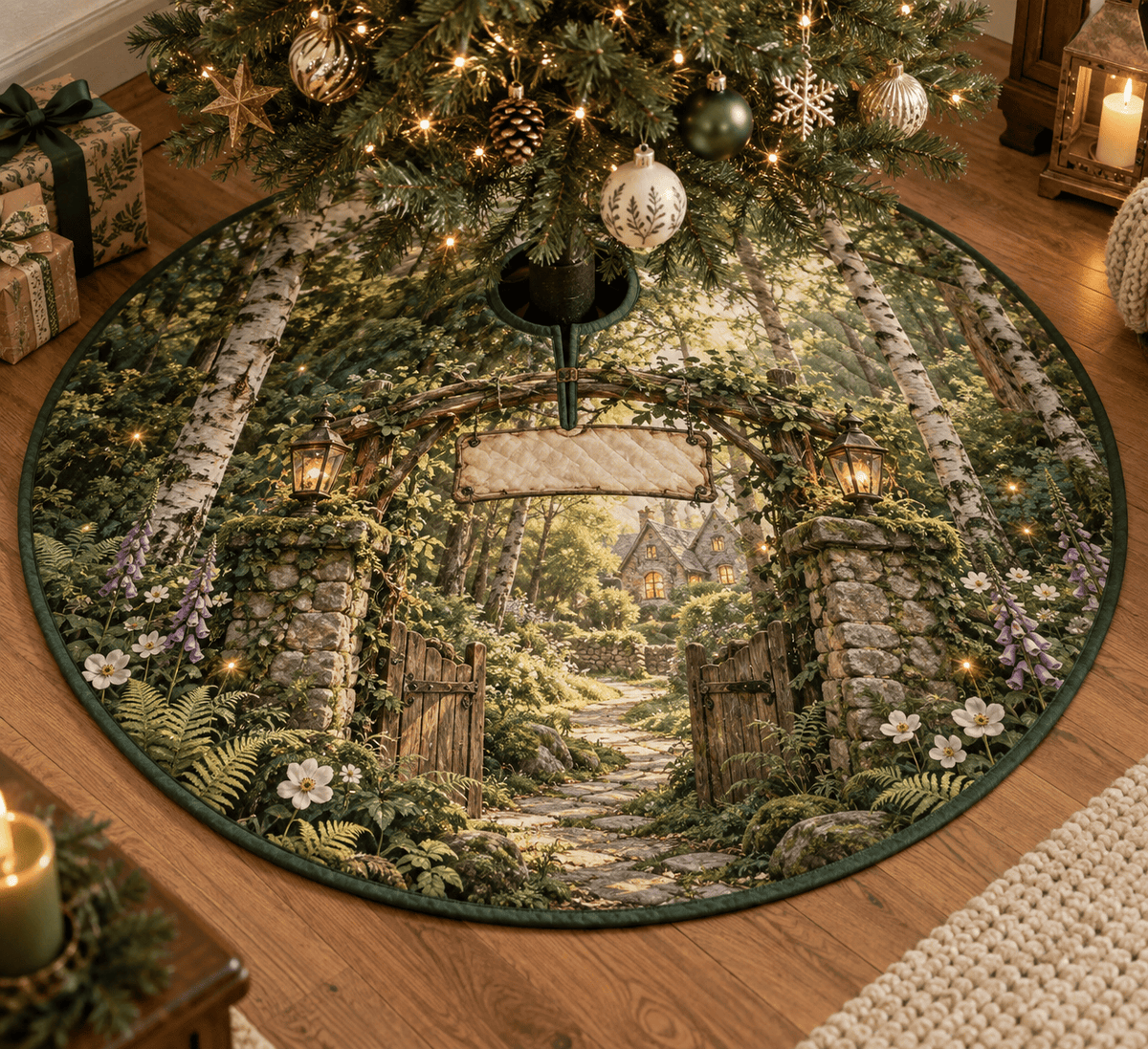 Forest Path Housewarming Tree Skirt TREEK101