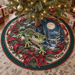 Gecko Quilted Christmas Tree Skirt TREEK101
