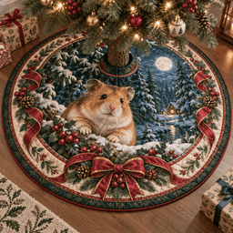 Hamster Quilted Christmas Tree Skirt TREEK101