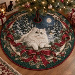 Persian Cat Quilted Christmas Tree Skirt TREEK101