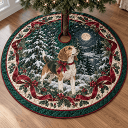 Beagle Quilted Christmas Tree Skirt TREEK101