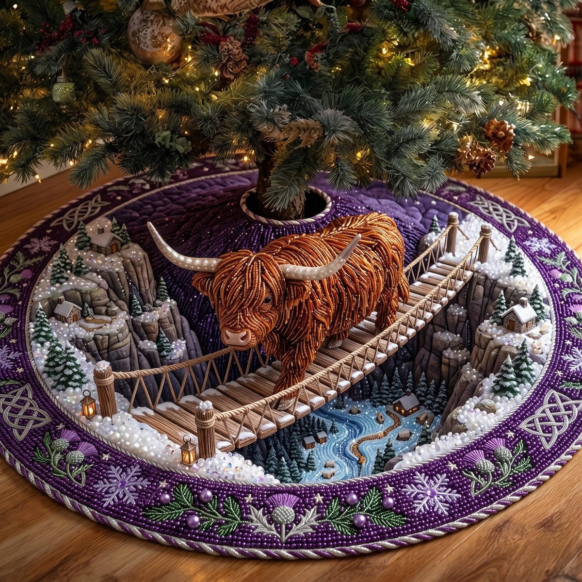 Highland Bridge Christmas Tree Skirt - Made to Order TREEK101