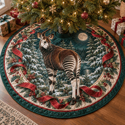 Okapi Quilted Christmas Tree Skirt TREEK101