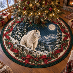 Mountain Goat Quilted Christmas Tree Skirt TREEK101